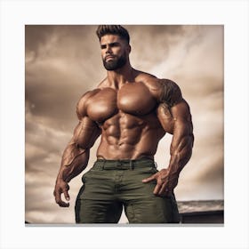 Muscular Bodybuilder Canvas Print