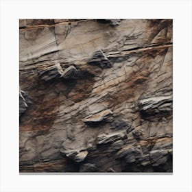 Photography Of The Texture Of A Rugged Rocky2 Canvas Print