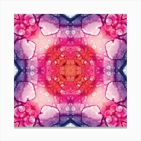 Red And Blue Watercolor Abstract Decor Canvas Print