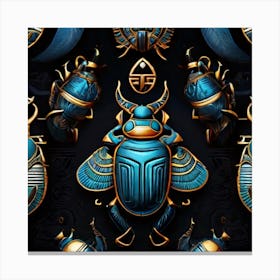 Egyptian Scarabs Canvas Print