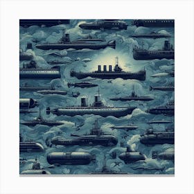 Submarines In The Sky Canvas Print