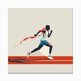 Athlete Running Canvas Print