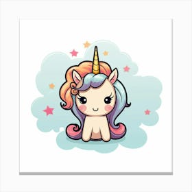 Cute Unicorn 639 Canvas Print