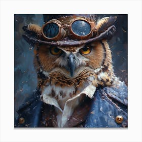 Steampunk Owl 7 Canvas Print