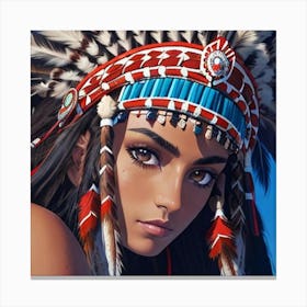 Native American Girl Canvas Print