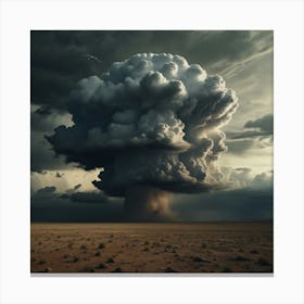 Nuclear Explosion In The Desert Canvas Print