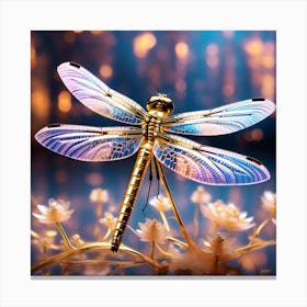 Dragonfly of glass 1 Canvas Print