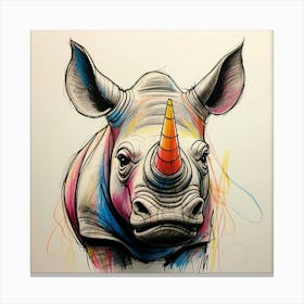 Rhino Unicorn Canvas Print