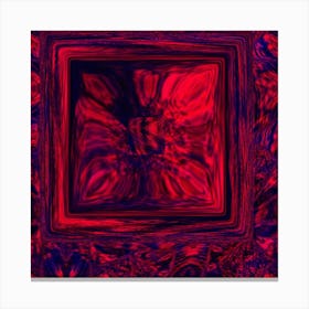 Abstract Red Square Canvas Print