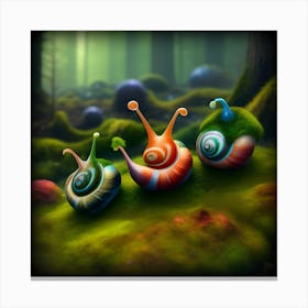 Alien Snails 7 Canvas Print