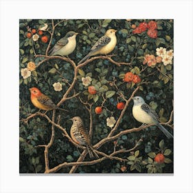 Birds In A Tree Art 19 Canvas Print