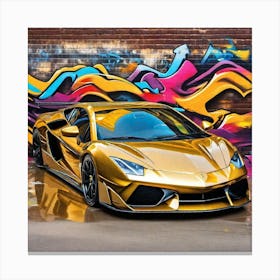 Gold Lamborghini 2 Canvas Print