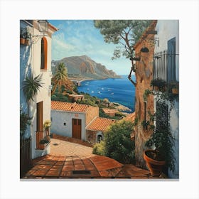 Village By The Sea Canvas Print