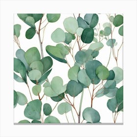 Illustrative Albedo Fading Green Eucalyptus In Art 2 Canvas Print