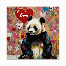 Love Panda Canvas Print