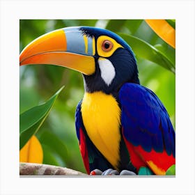 Toucan On A Tree Branch Canvas Print