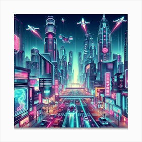 Futuristic City 4 Canvas Print