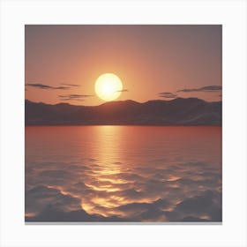 Sunset Over The Sea Canvas Print