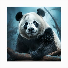 Panda Bear In The Forest Canvas Print