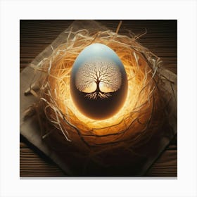 Easter Egg With Tree 1 Canvas Print