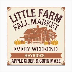 Little Farm Fall Market Canvas Print