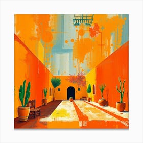 Cactus Courtyard Canvas Print