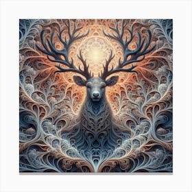Psychedelic Deer Canvas Print