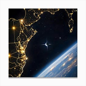 Earth At Night 2 Canvas Print