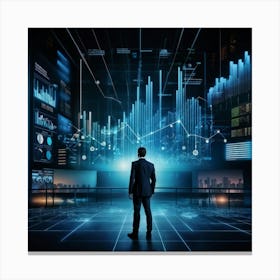 An Intricate Complex Illustration Revealing Data Statistics And Analysis Set Against A Backdrop Wi 2 1 Canvas Print