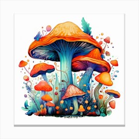 Colorful Mushrooms 3 Canvas Print