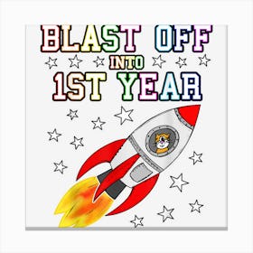 Primary School Space Rocket Canvas Print