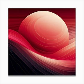 Abstract Red Sphere Canvas Print