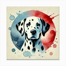 Watercolor Dalmatian 1 Canvas Print