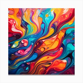 Abstract Colorful Abstract Painting 3 Canvas Print