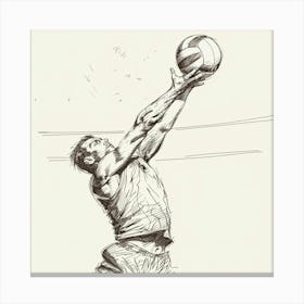 Volleyball Player Catching A Ball Canvas Print