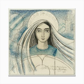 Detailed Design Of A Woman S Head, Jan Toorop Canvas Print