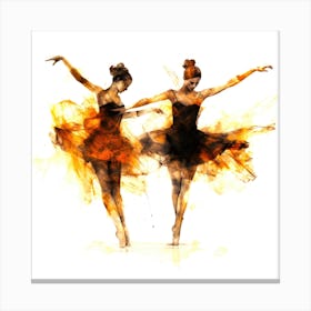 Dance Zone - Ballerina Twins Canvas Print
