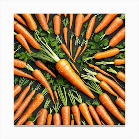 Carrots In A Circle 9 Canvas Print