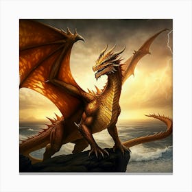 Rise Of The Orange Dragons 1 Canvas Print