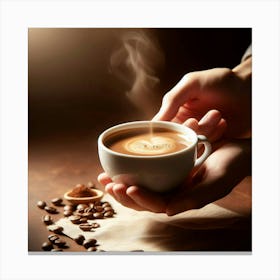 Rich, Aromatic, and Invigorating: The Perfect Cup of Coffee to kickstart Your Day Canvas Print