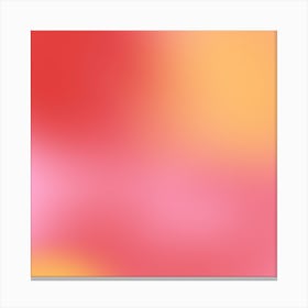 Blur Pink Red Yellow Square Canvas Print