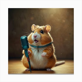 Hamster Singing 8 Canvas Print