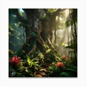 Tree In The Jungle Canvas Print