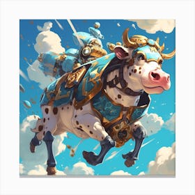 Cow In The Sky Canvas Print