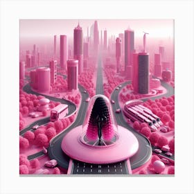 Pink City 4 Canvas Print