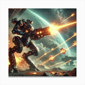 A Futuristic Sci Fi Scene Focusing On The Plasma C Canvas Print