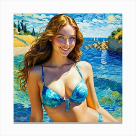 Girl In A Bikini dgh 1 Canvas Print