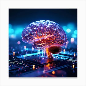 Artificial Intelligence Brain 2 Canvas Print