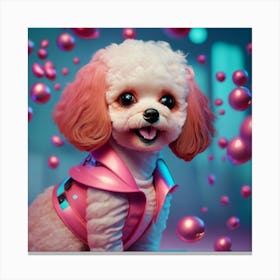 Pink Poodle Canvas Print