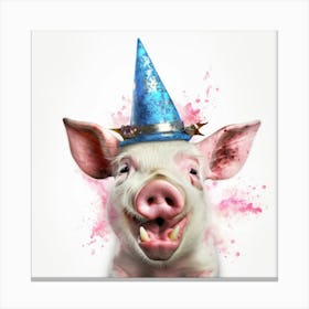 Pig In A Hat Canvas Print